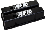 AFR BBC CNC Engraved Valve Covers, Black Powder Coat